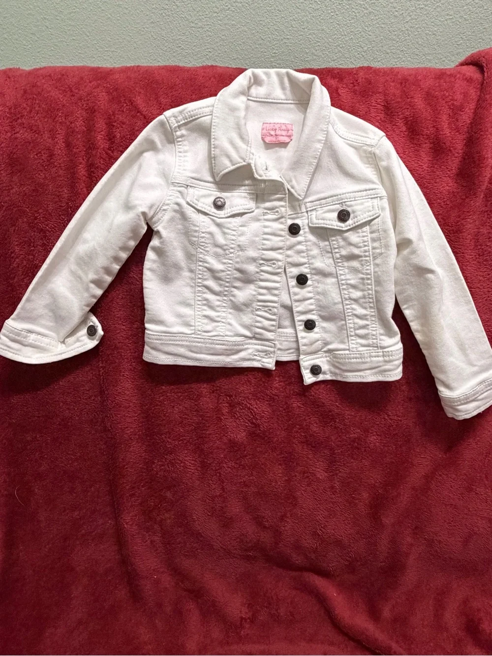 White Kids' Denim Jacket - Classic Button Front